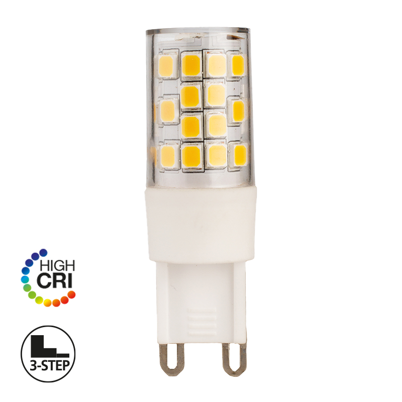 e3light LED G9 350lm, 927, 3-trin dæmp, CRI90