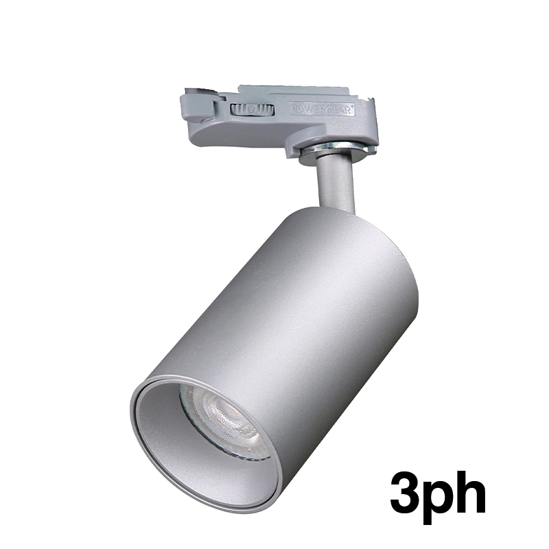 e3light Piccola 2.0  3F skinnespot, Sølvgrå