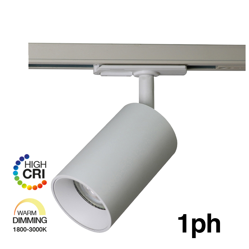 e3light Piccola Ritratta LED WarmDimm 1F skinnespot, Hvid