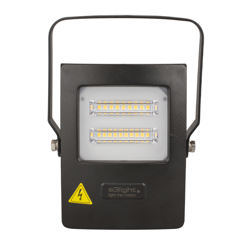 e3light LED Floodlight Penguin 30W 840, Sort