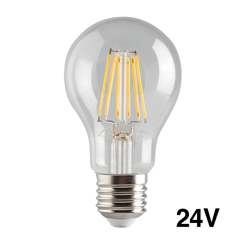 e3light LED Proxima A60 E27 24V AC/DC 400lm 827 - Nødbelysning