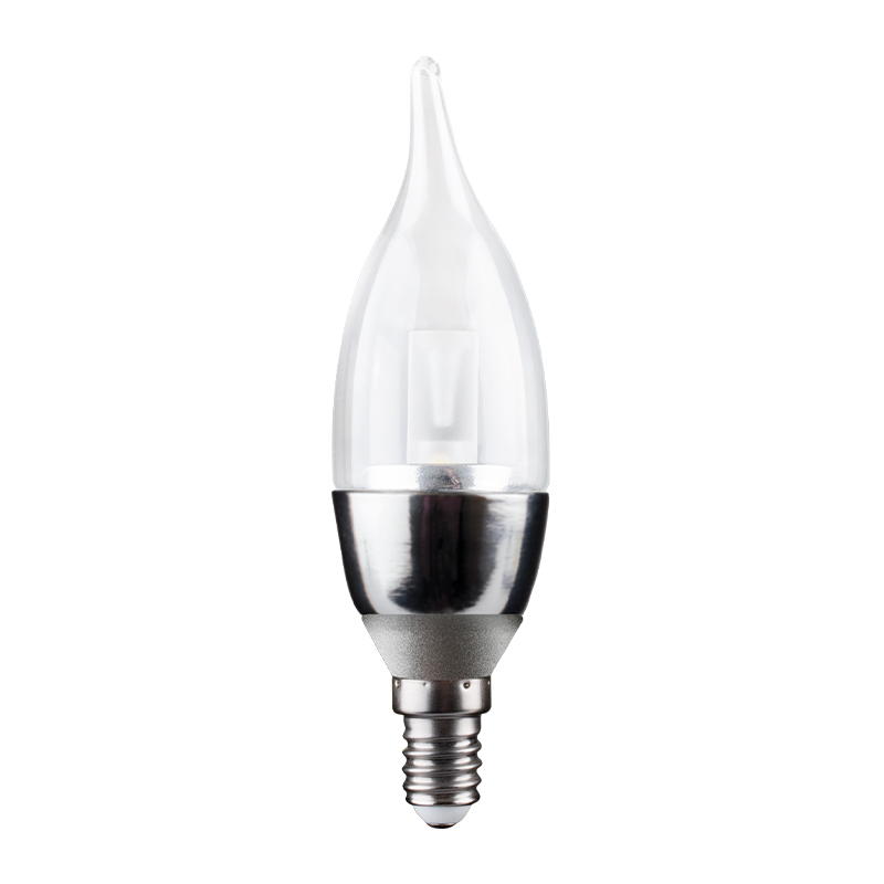 e3light LED star B38-W E14 75lm, 724, Krom