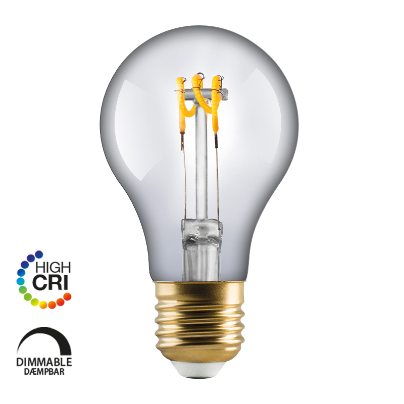 e3light LED Vintage Festival A60 E27 Spiral, 922, 140lm Dimmable, Klar, Plast