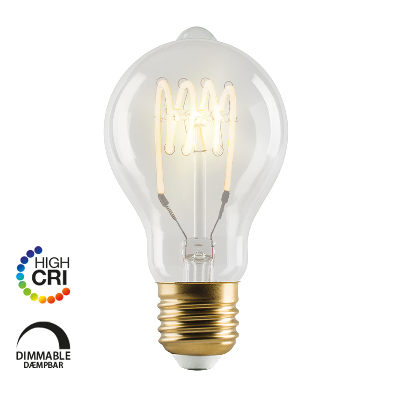e3light LED Vintage A60 E27 Spiral, 922, 60lm, Dimmable, klar