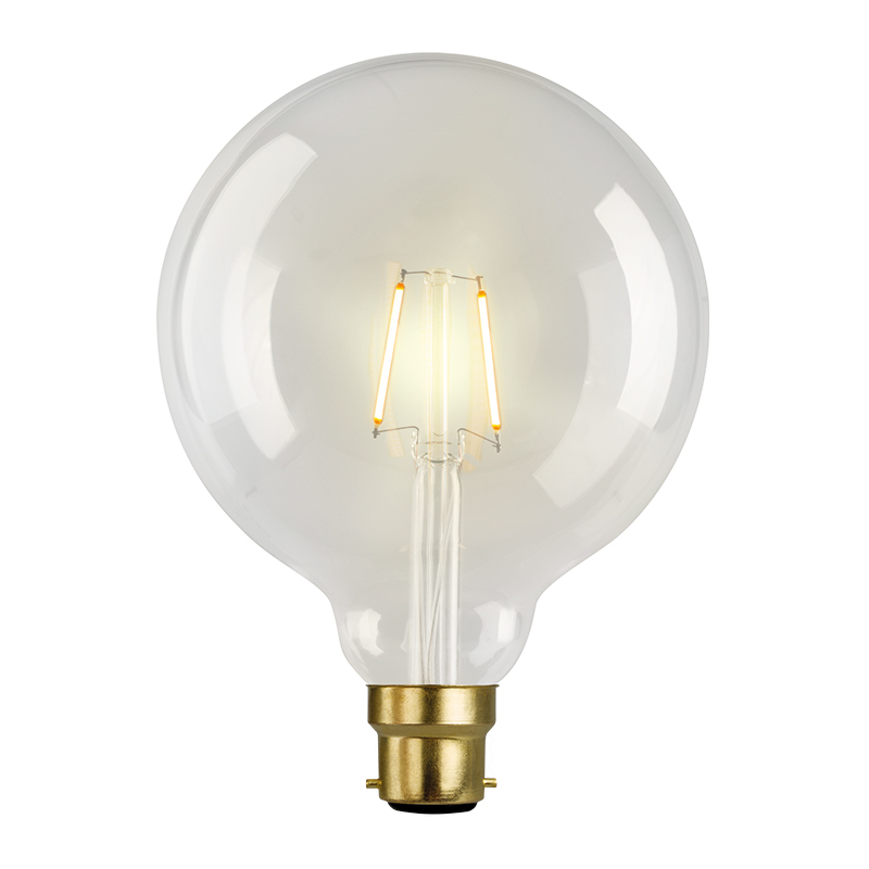 e3light LED Vintage G125 B22, 822, 75lm, Klar