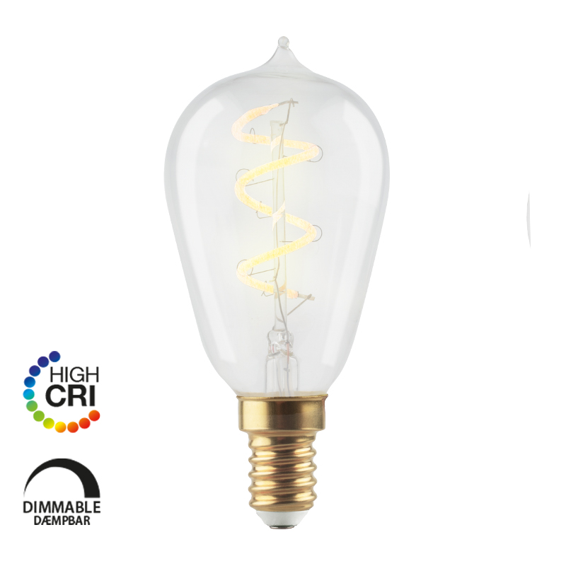 e3light LED Vintage ST45 E14 Spiral, 922, 120lm, Dimmable, klar