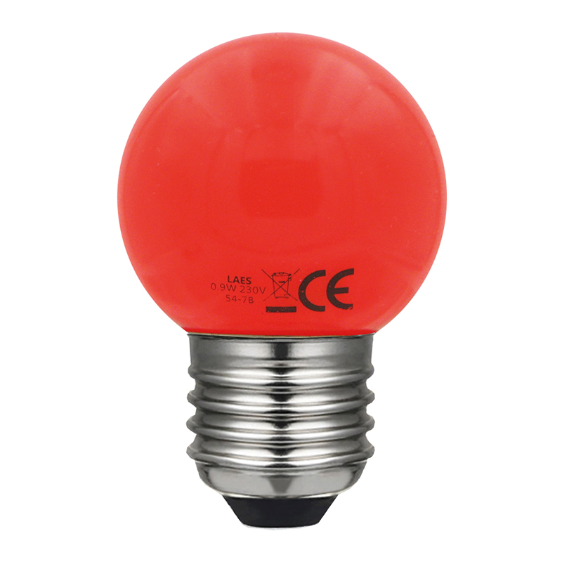 LAES LED G45 E27, Rød