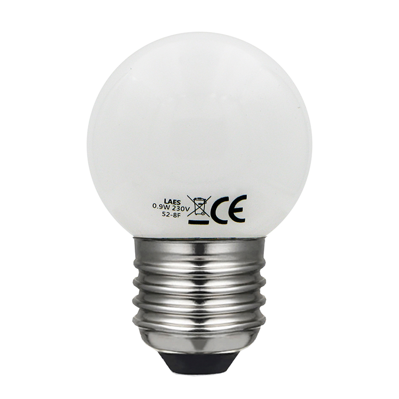 LAES LED G45 E27, Hvid 3000K