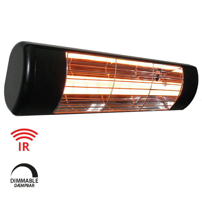 Victory IR Terassevarmer 1,5kW Sort, Frostet rør