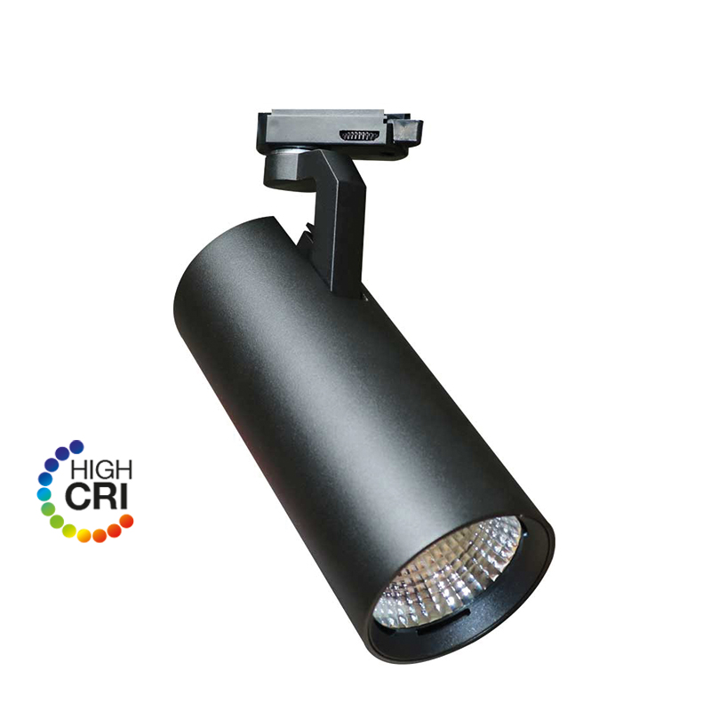e3light LED Leo 3F skinnespot, 3000lm, 930, Sort