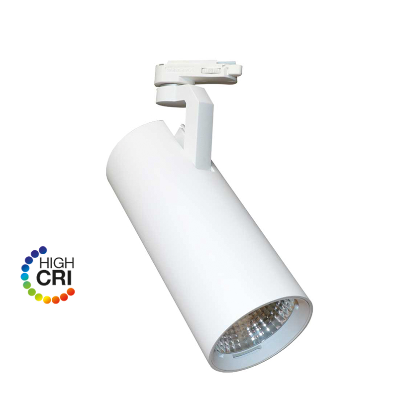 e3light LED Leo 3F skinnespot, 3000lm, 930, Hvid