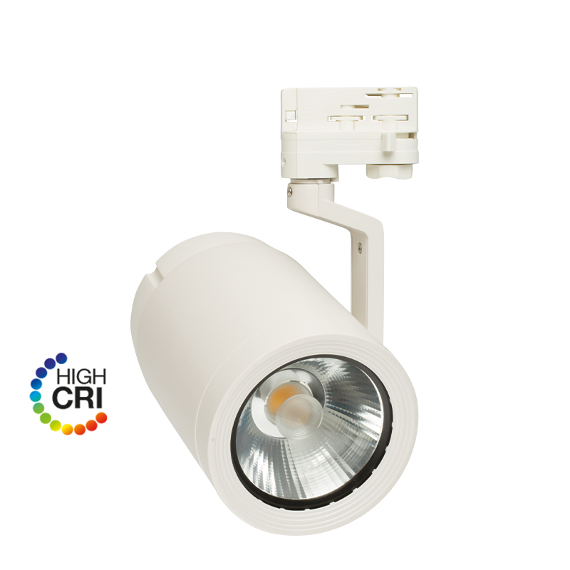 e3light LED Gemini 3F skinnespot, 4000lm, 930, Hvid
