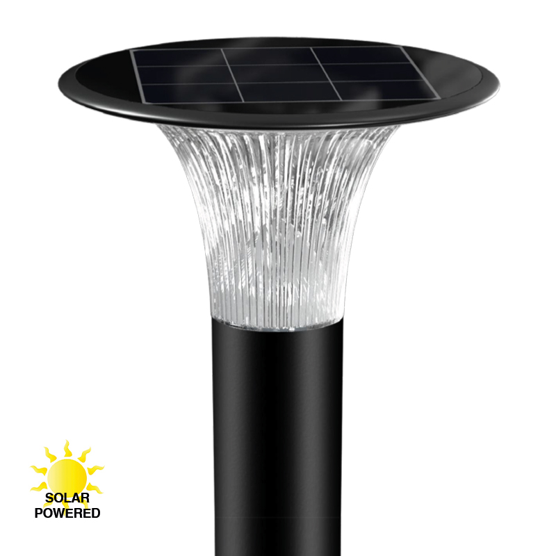 mylight.me LED Bollard 03 Diamond, solcellepullert, sort