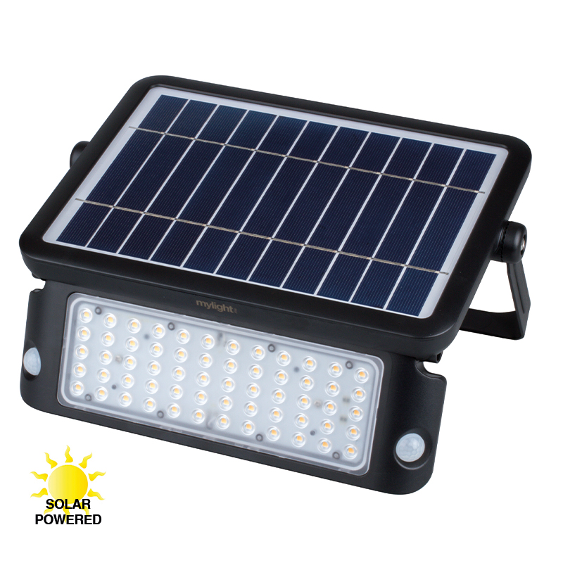 mylight.me LED Floodlight 05 Solcellelampe, sort
