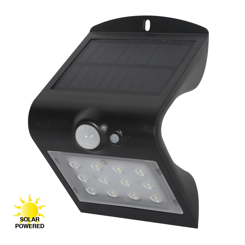 mylight.me LED Walllight 01plus solcellevæglampe, sort