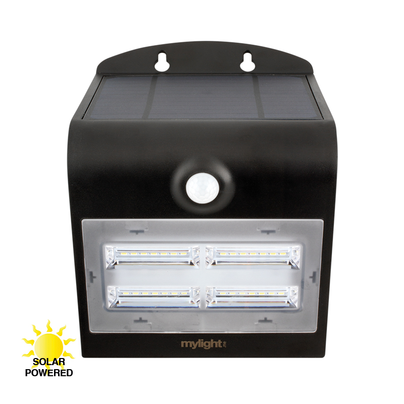 mylight.me LED Walllight 03 solcellevæglampe, sort