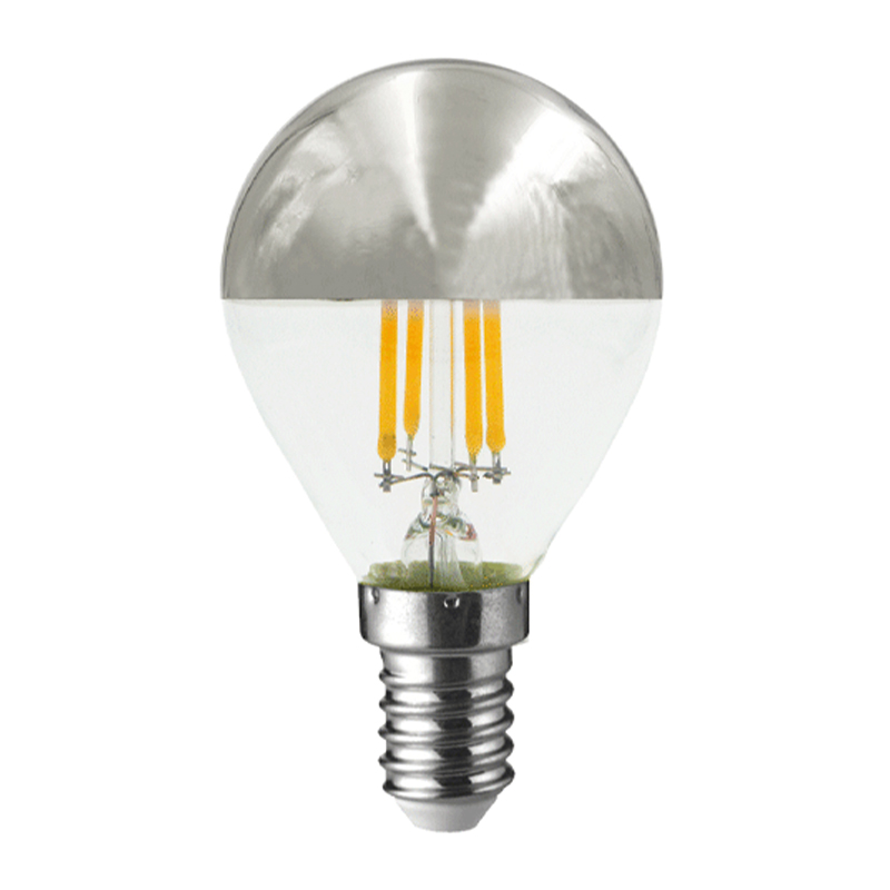 Laes LED P45 E14 320lm 827 Filament topforspejlet, Krom