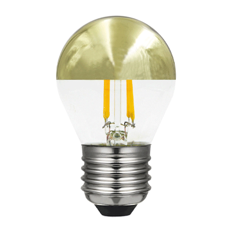 Laes LED G45 E27 350lm 827 Filament topforspejlet, Guld