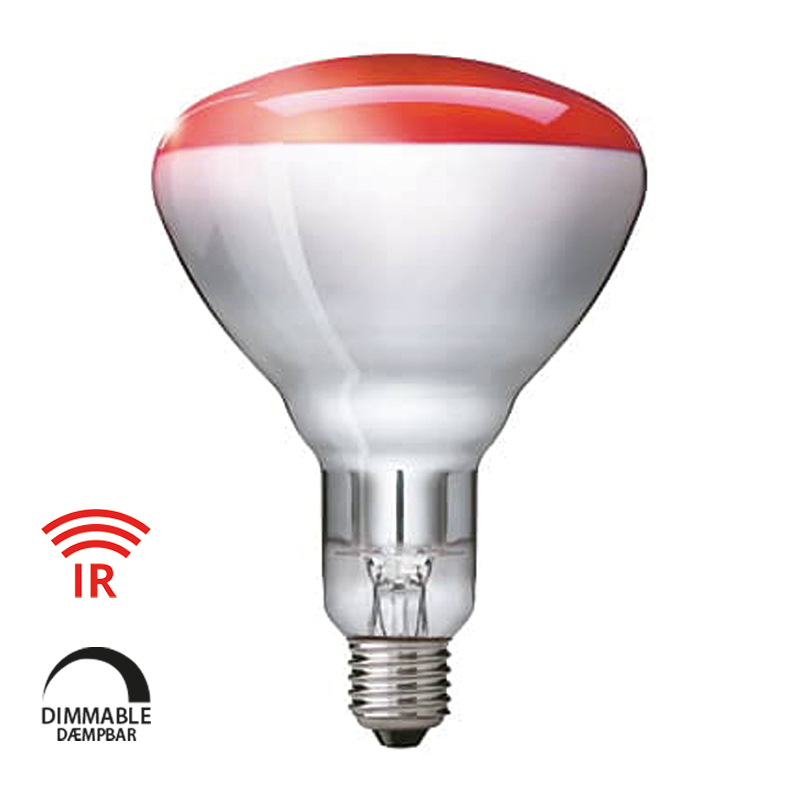 Victory IR BR125 E27 varmepære 250W, Rød