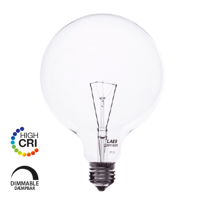 LAES GLS Globe 125 E27 40W Solid 927 390lm, Dimmable Klar