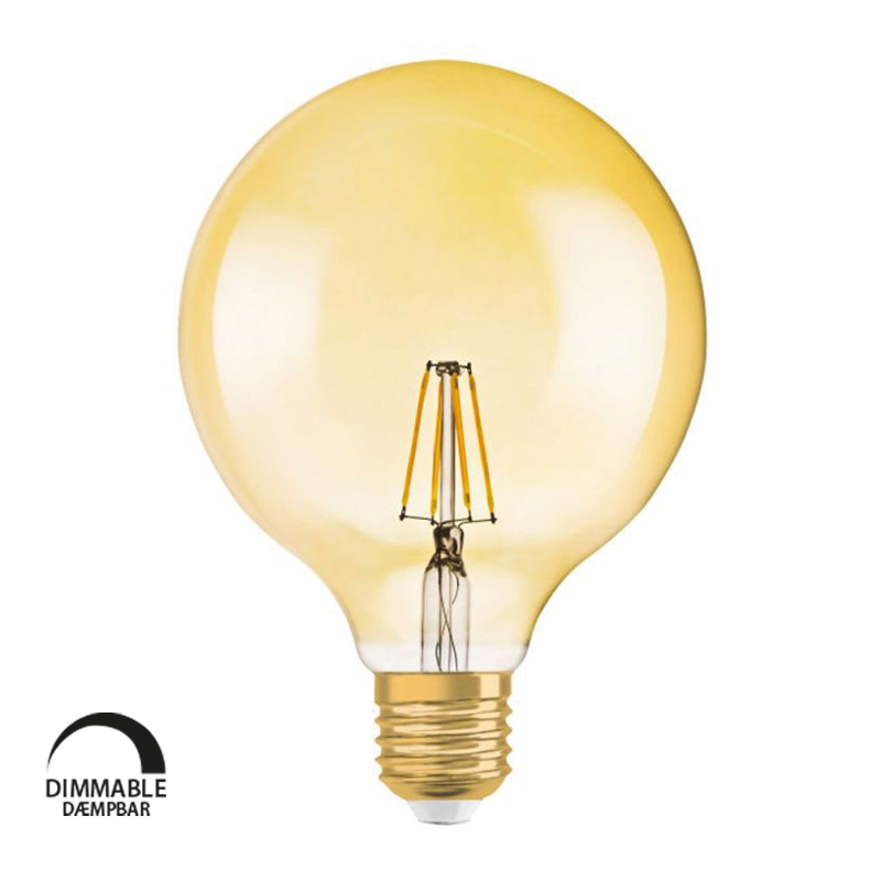 Osram LED Vintage 1906 G125 E27 725lm 824, golden, dimm