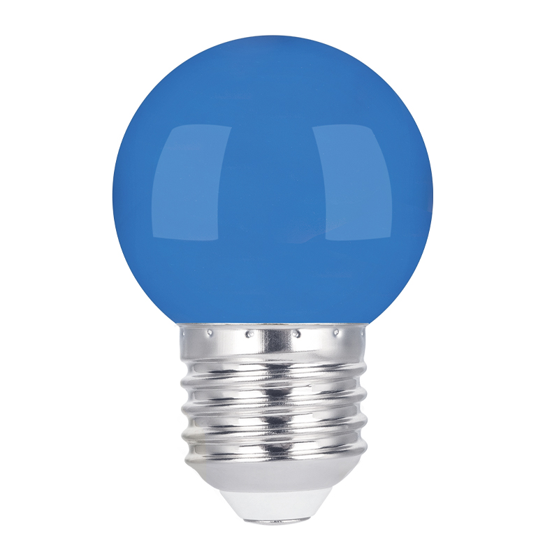 e3light LED G45 E27, Blå, Plast