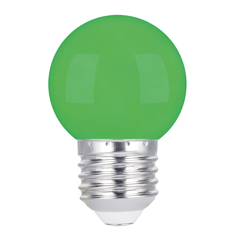 e3light LED G45 E27, Grøn, Plast