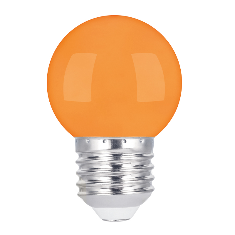 e3light LED G45 E27, Orange, Plast