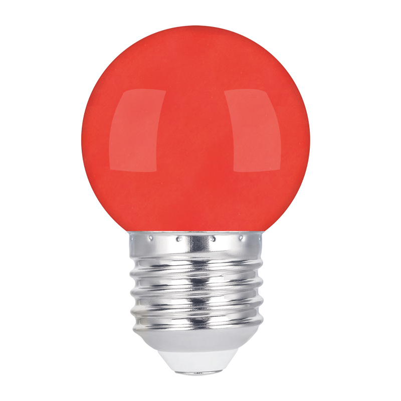 e3light LED G45 E27, Rød, Plast