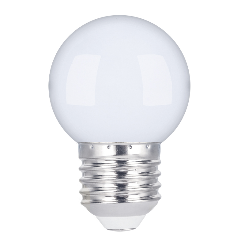 e3light LED G45 E27, Hvid, Plast