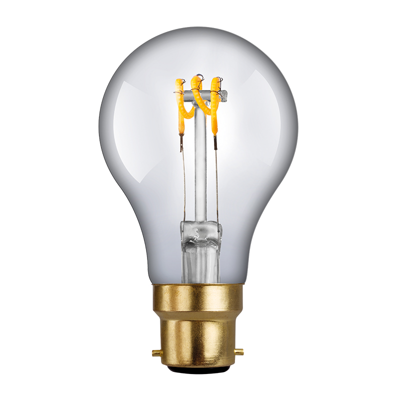 e3light LED Vintage Festival A60 B22 Spiral, 822, 200lm, Klar, Plast