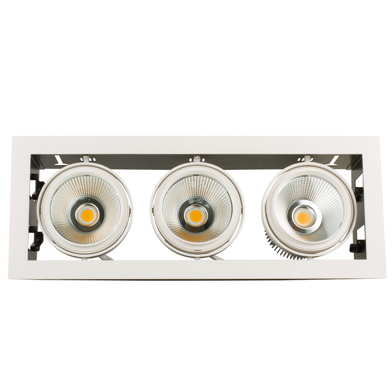 e3light RD LED Netromb 3, 38dg Hvid. 3x30W, 3x3000lm, 3000K