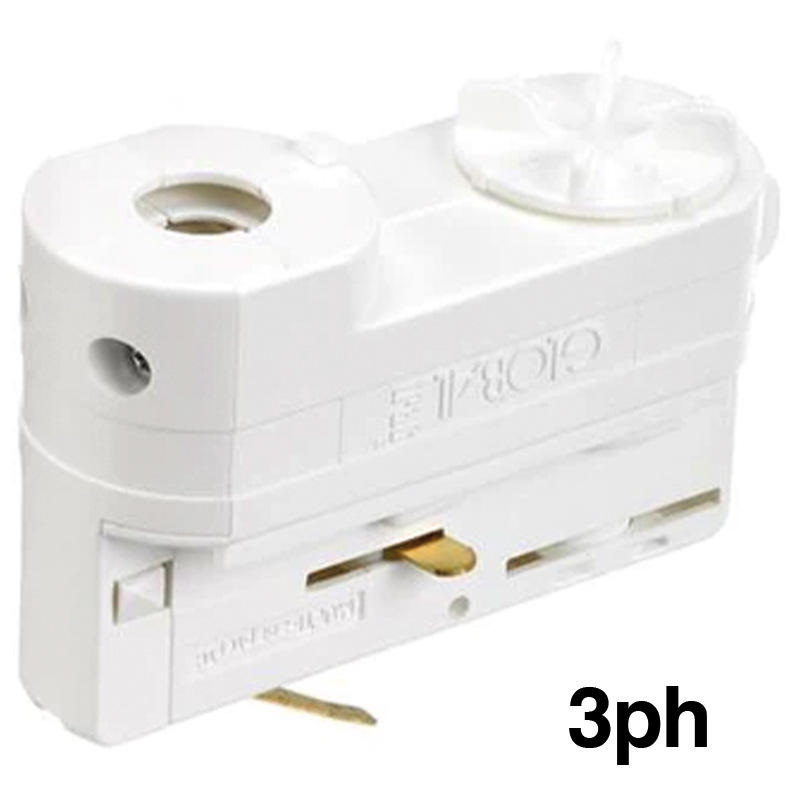 Global Trac, 3F skinneadapter, Hvid (GA69-3 sæt)