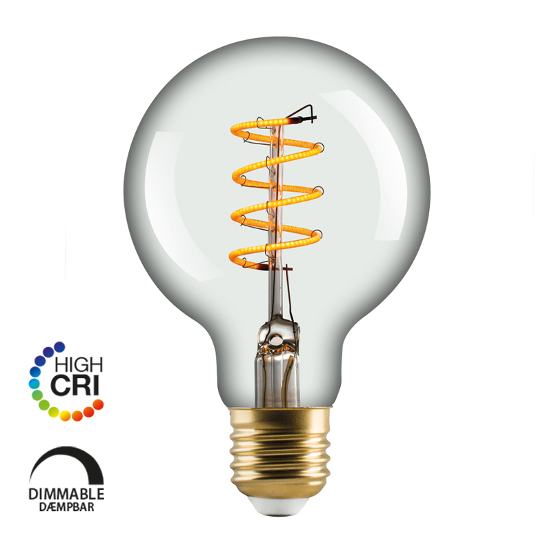 Lines&Curves LED Vintage G80 E27, 922, 200lm Dimmable Klar