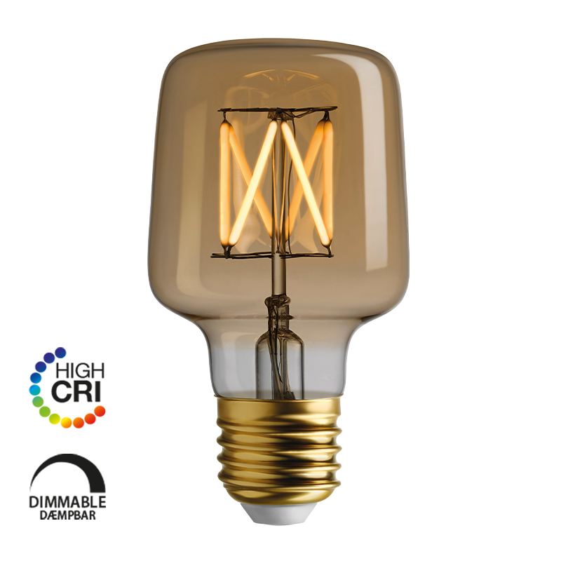 Lines&Curves LED Vintage PS60 E27, 920, 310lm Dimmable Gylden