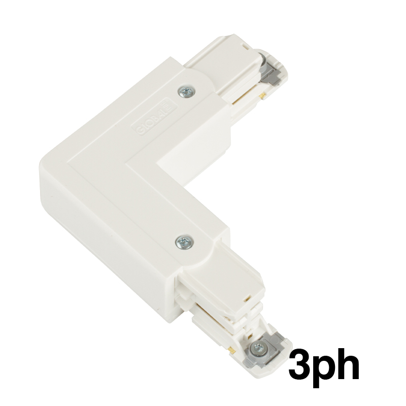 Global Trac Pro L-stykke Venstre-indvendig Hvid (XTS34-3)