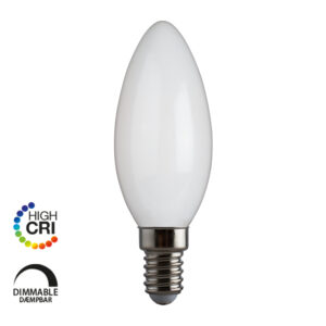 e3light LED Proxima B35 E14 470lm 940 Dimmable, Opal, CRI95