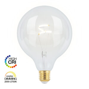 e3light LED Proxima G125 E27 Spiral mini, 920-927, 250lm, WarmDimm, Klar
